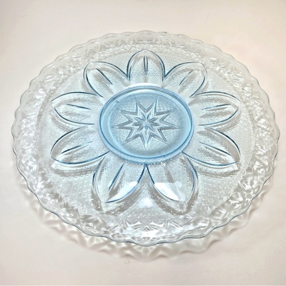Princess House Blue Scalloped Capri Plate - Picture 1 of 4